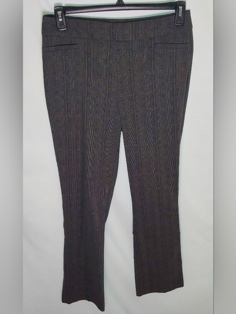 Tribal Women's Dark Gray Pinstripe Dress Pants